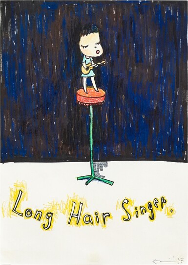 View full screen - View 1 of Lot 105. Yoshitomo Nara 奈良美智 | Long Hair Singer 長髮歌手.