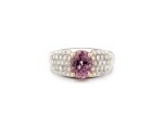 SPINEL AND DIAMOND RING