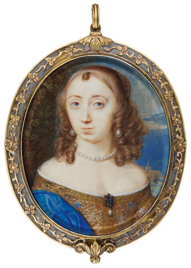 View full screen - View 1 of Lot 216. JOHN HOSKINS | PORTRAIT OF A LADY, TRADITIONALLY IDENTIFIED AS LADY ANNE FANSHAWE (1625-1680).