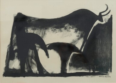 View full screen - View 1 of Lot 19. Le taureau noir.