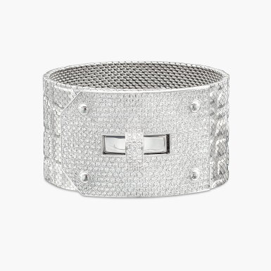 View full screen - View 1 of Lot 1275. Gold and Diamond 'Kelly' Bracelet | 愛馬仕 | K金 配 鑽石 'Kelly' 手鏈.