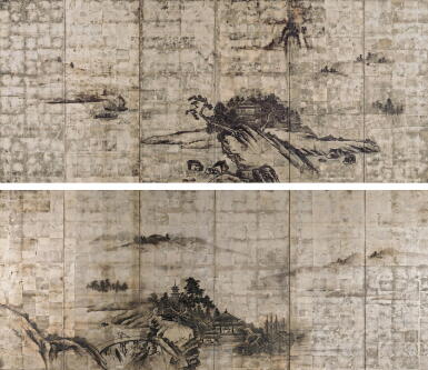 View full screen - View 1 of Lot 80. Anonymous | Mountain landscape | Edo period, 18th century.