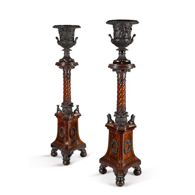 View full screen - View 1 of Lot 87. The Hamilton-Russell torchères.