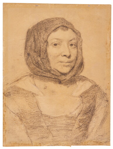 View full screen - View 1 of Lot 10. Portrait of Mrs John Hoskins (d. before 1653).