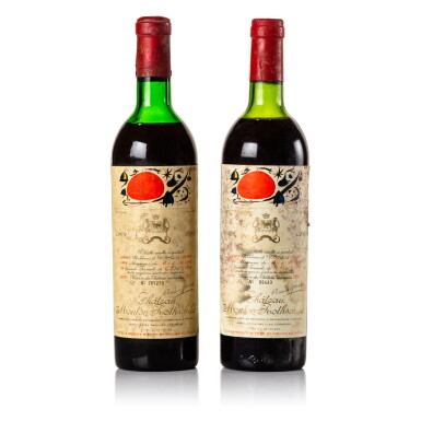 View full screen - View 1 of Lot 202. Château Mouton Rothschild 1969 (2 BT).