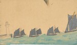 Four Sailing Boats and Pier Head