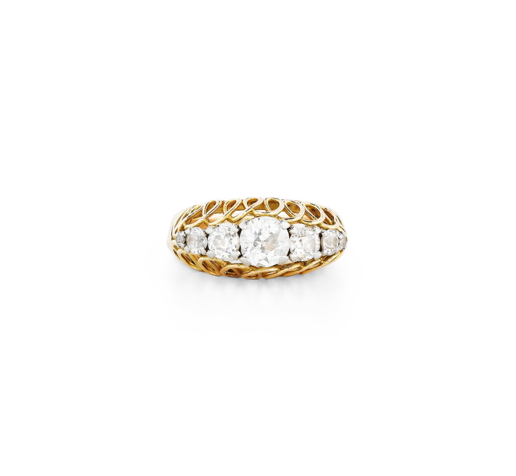 View full screen - View 1 of Lot 39. BAGUE DIAMANTS | DIAMOND RING.