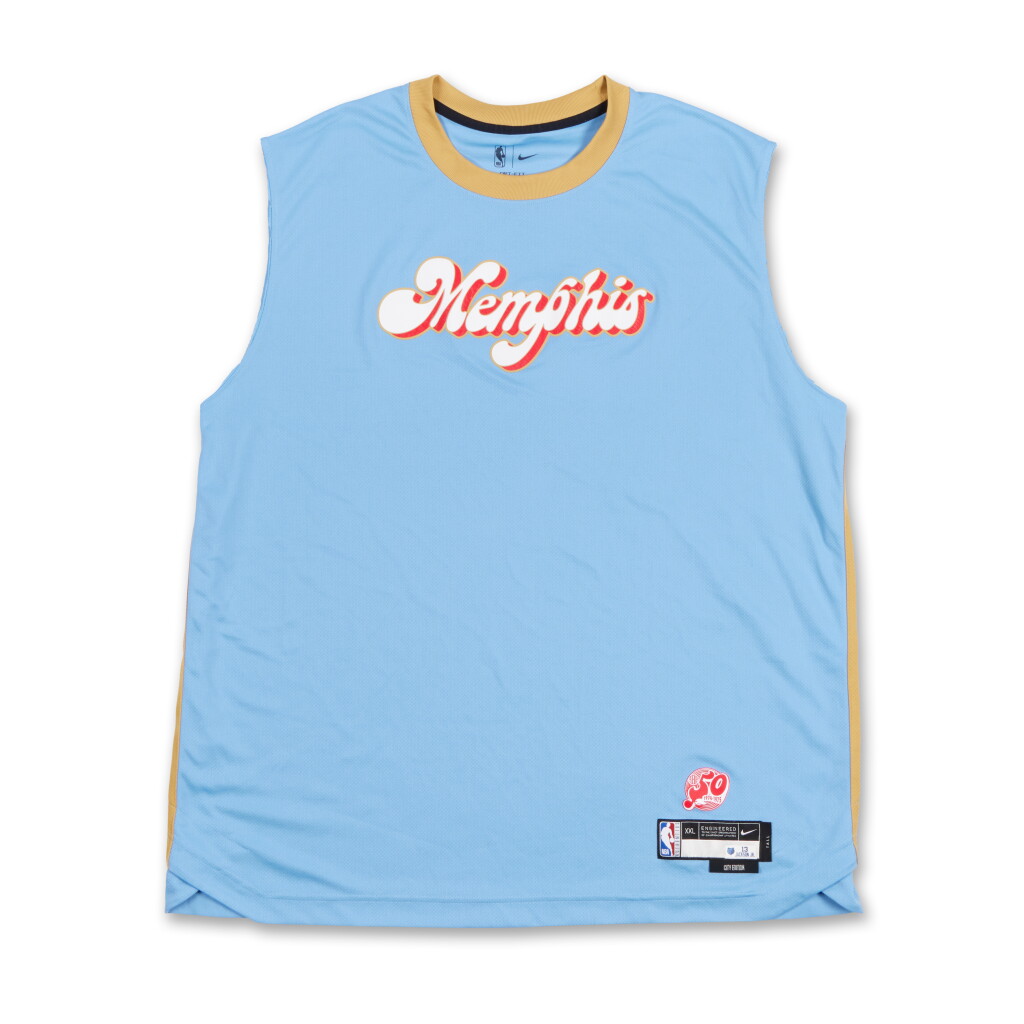 View full screen - View 1 of Lot 211. Jaren Jackson Jr. Memphis Grizzlies 2024-2025 Game Worn City Edition Warmup Top | Matched to 4 Games .