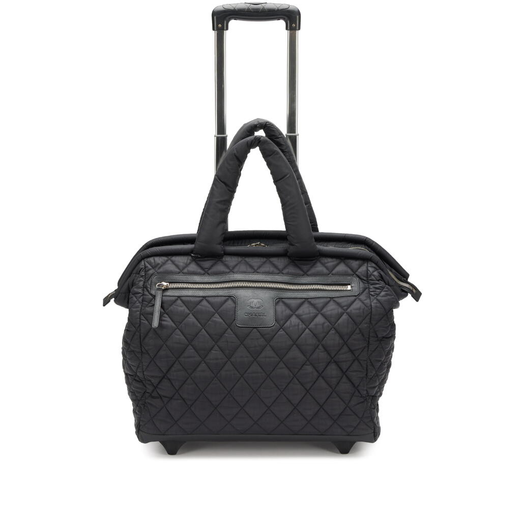 View full screen - View 1 of Lot 219. Black Nylon Quilted Cocoon Trolley, 2012.