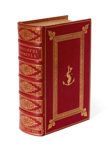 View full screen - View 1 of Lot 110. Plutarchus, Opuscula moralia, Venice, Aldus, 1509, nineteenth-century red morocco gilt, Botfield copy.