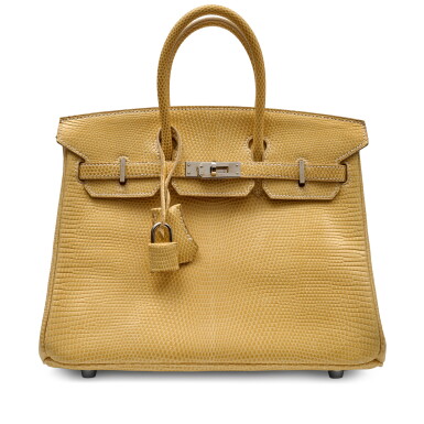 View full screen - View 1 of Lot 1357. Parchemin Shiny Niloticus Lizard Birkin 25 Palladium Hardware, 2009.