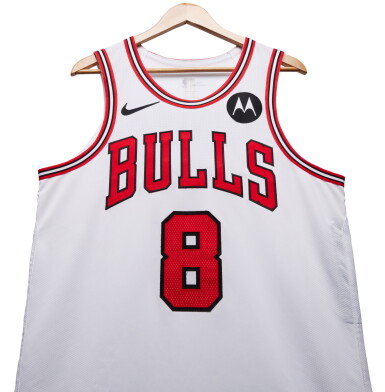 View full screen - View 1 of Lot 95. Zach LaVine Chicago Bulls 2023-2024 Game Worn Association Edition Jersey.