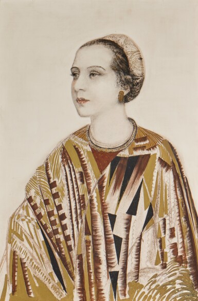 View full screen - View 1 of Lot 36. Jean Dunand, Portrait of Madame Fontaine (Study for a Lacquer Panel).