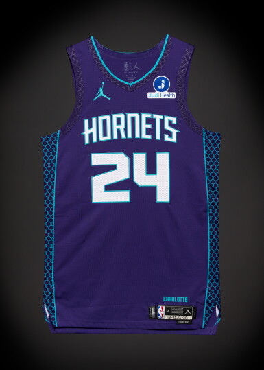View full screen - View 1 of Lot 42. Brandon Miller Charlotte Hornets 2025-2026 Game Worn Statement Edition Jersey | Matched to 2 Games.