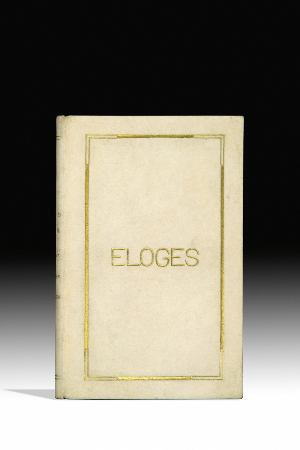 View full screen - View 1 of Lot 263. SAINT-JOHN PERSE. Eloges. 1911. Très rare édition originale. Reliure de Pierre Legrain en parchemin..