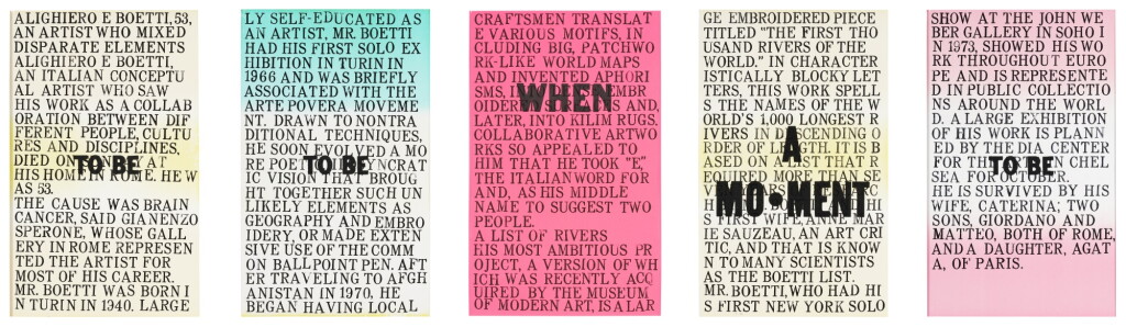 View full screen - View 1 of Lot 473. Untitled Poster Obit (Alighiero e Boetti).