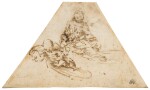 ATTRIBUTED TO PIERO DI COSIMO | THE MADONNA AND CHILD WITH THE YOUNG SAINT JOHN THE BAPTIST, WITH A SUBSIDIARY STUDY OF A RECLINING CHILD