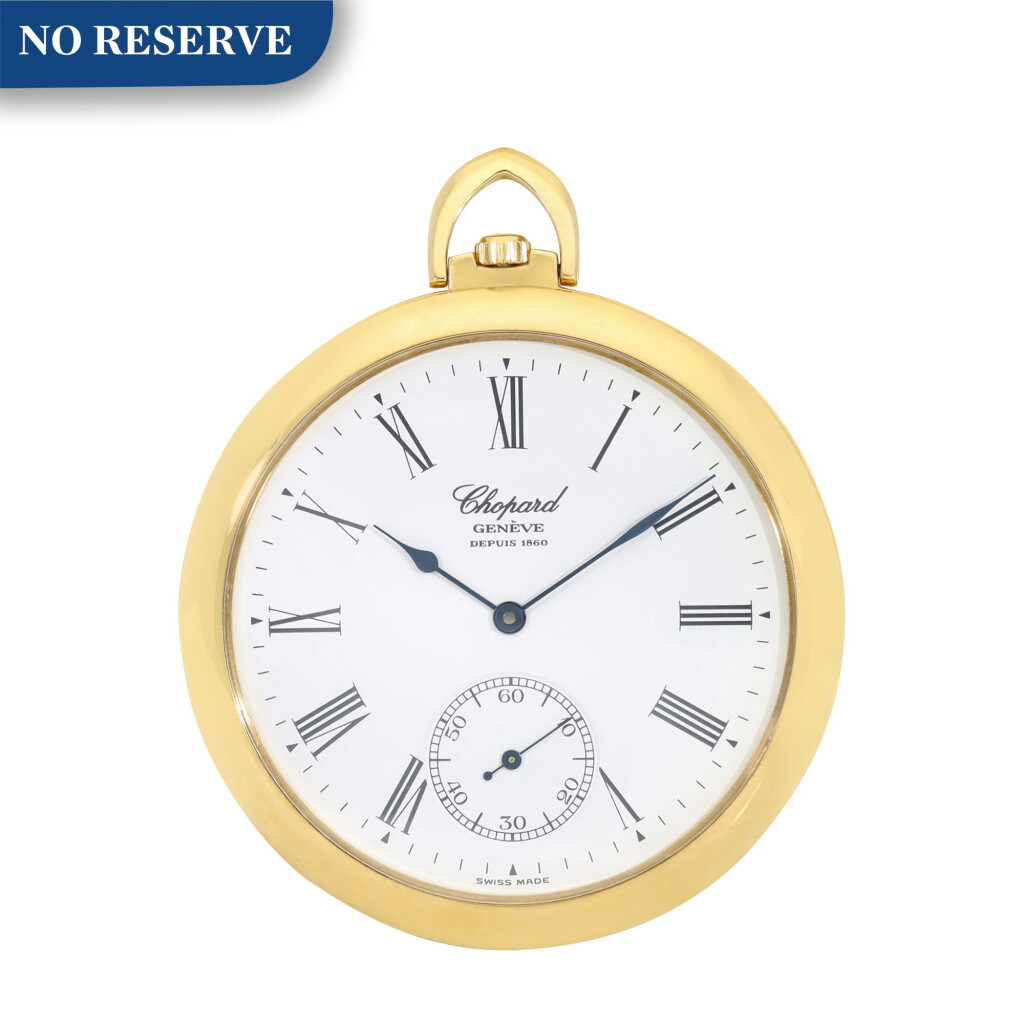 View full screen - View 1 of Lot 8044. Chopard | Reference 3042, A yellow gold open face keyless watch, Circa 2012 | 蕭邦 | 型號3042 黃金懷錶,約2012年製 .