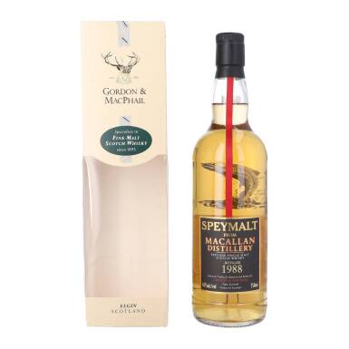 View full screen - View 1 of Lot 5059. Macallan Gordon & MacPhail Speymalt 18 Year Old 46.0 abv 1988 (1 BT75).