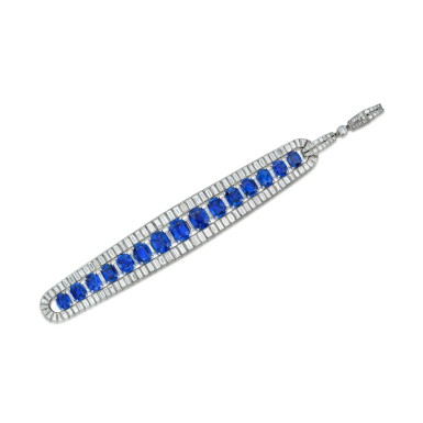 View full screen - View 1 of Lot 74. Sapphire and Diamond Bracelet.
