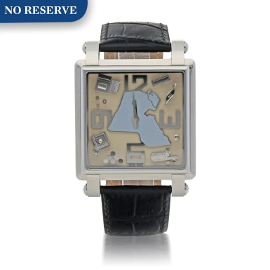 View full screen - View 1 of Lot 475. KUWAIT LIMITED EDITION STAINLESS STEEL WRISTWATCH DEPICTING ICONIC BUILDINGS OF KUWAIT CIRCA 2011.