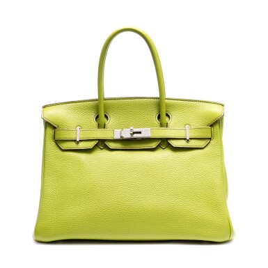 View full screen - View 1 of Lot 1862. Vert Anis Togo Birkin 30cm Palladium Hardware, 2008 | 愛馬仕 | 洋茴香綠Togo 小牛皮30公分柏金包配鍍鈀金屬件, 2008年.