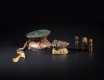Ensemble de cinq objets rituels, Tibet, XVIIIe / XIXe siècle | A group of five ritual objects, Tibet, 18th / 19th century