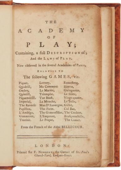 View full screen - View 1 of Lot 69. Abbé Bellecour | Card games.