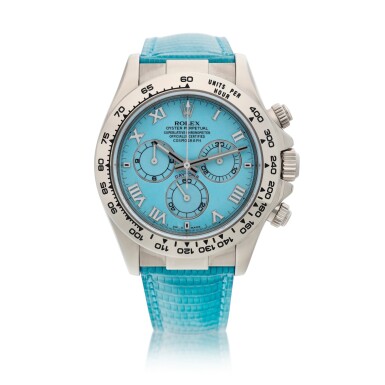 View full screen - View 1 of Lot 211. Reference 116519 'Daytona Beach' A white gold automatic chronograph wristwatch, Circa 2000.