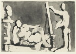 Peintre et modèle avec une sculpture. II (B. 1156; Ba. 1144)