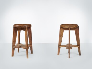View full screen - View 1 of Lot 103. Pair of Stools.