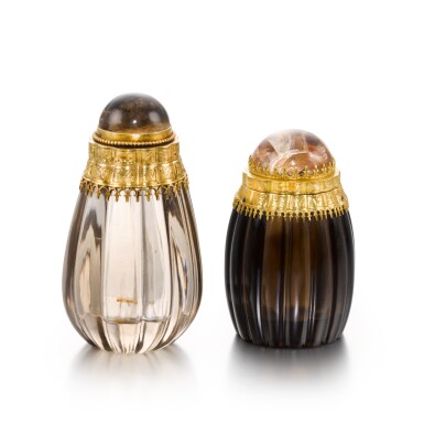 View full screen - View 1 of Lot 114. Two hardstone vinaigrettes, probably Scottish, circa 1875.