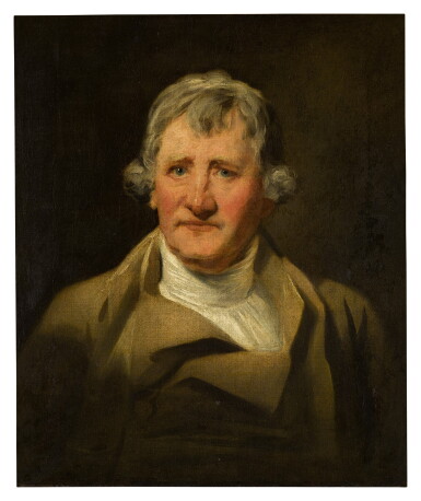View full screen - View 1 of Lot 7. Portrait of David Haliburton of Bushey Grove (1774 - c. 1833), cousin of Walter Scott, bust-length, in a brown coat.