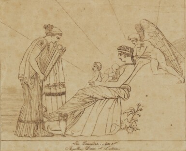 View full screen - View 1 of Lot 38. JOHN FLAXMAN | THREE SCENES FROM LES EUMENIDES: ACTS I, 2 AND 4.