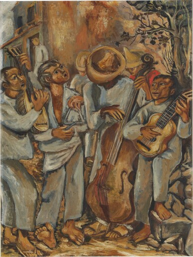 View full screen - View 1 of Lot 676. Musicos indígenas.