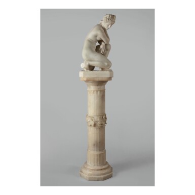View full screen - View 1 of Lot 65. AFTER THE ANTIQUE, ITALIAN OR FRENCH, 19TH CENTURY | CROUCHING VENUS .