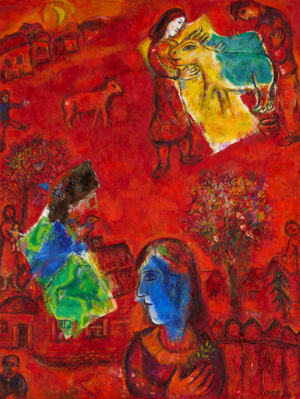 View full screen - View 1 of Lot 131. Composition en rouge.