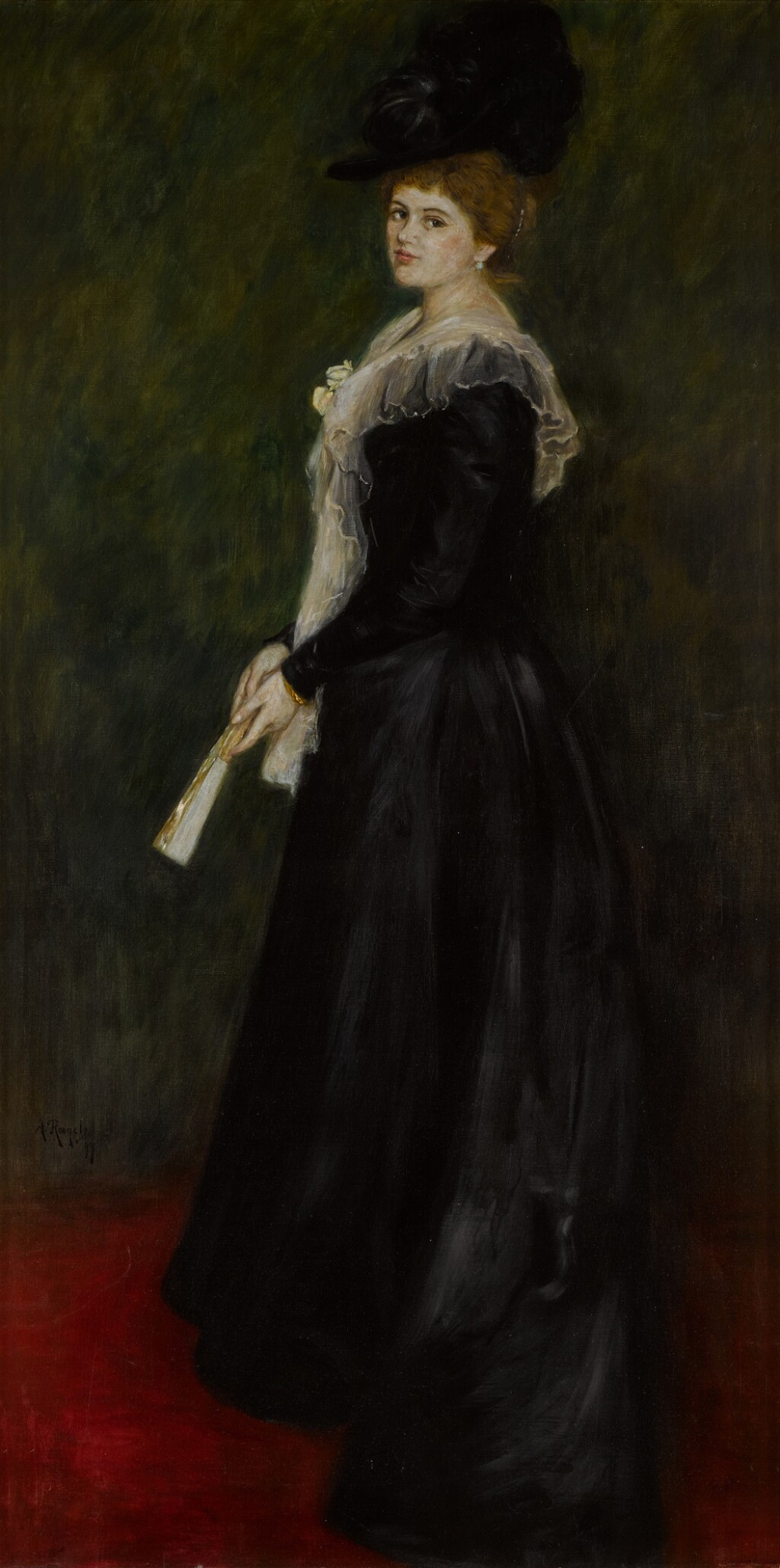 View full screen - View 1 of Lot 469. Portrait of a Young Lady Dressed in Black.