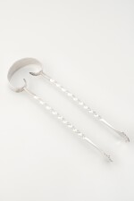 A PAIR OF FRENCH SILVER-PLATED ICE TONGS