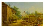 EDWARD LAMSON HENRY | BARNYARD IN PENNSYLVANIA