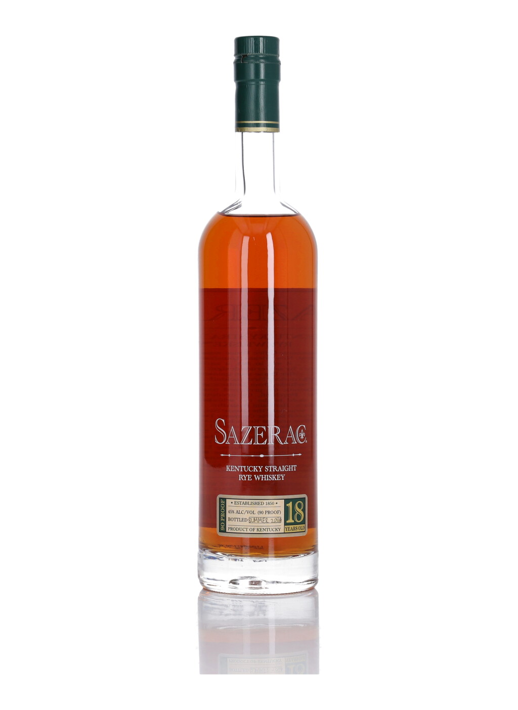 View full screen - View 1 of Lot 271. Sazerac Rye 18 Year Old 2018 Release 90 Proof 1998 (1 Bottle 75cl).