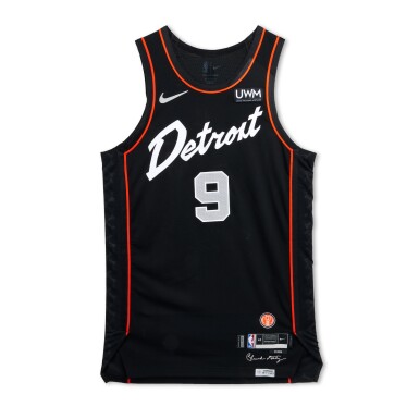 View full screen - View 1 of Lot 83. Ausar Thompson Detroit Pistons 2023-2024 Game Worn City Edition Jersey .