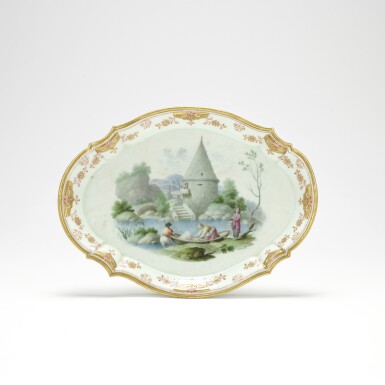 View full screen - View 1 of Lot 336. A Capodimonte porcelain oval dish, circa 1750.