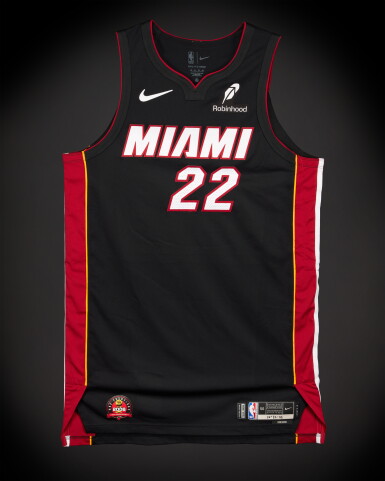 View full screen - View 1 of Lot 56. Andrew Wiggins Miami Heat 2025-2026 NBA Tip-Off Game Worn Icon Edition Jersey.