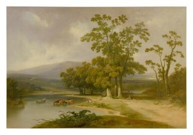 View full screen - View 1 of Lot 42. JOSHUA SHAW | PASTORAL LANDSCAPE.