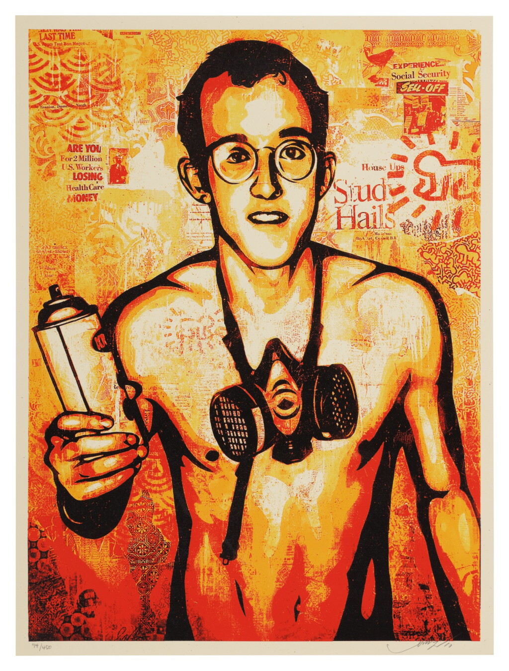 View full screen - View 1 of Lot 56. KEITH HARING CANVAS PRINT.