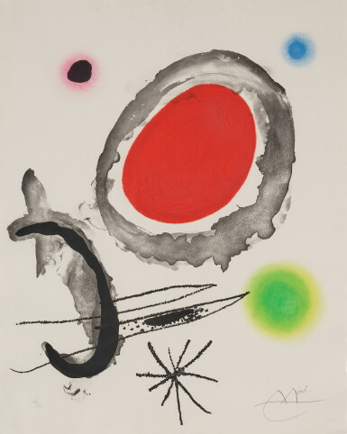 View full screen - View 1 of Lot 626. Oiseau entre deux astres.