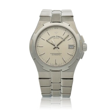 View full screen - View 1 of Lot 110. Overseas, Ref. 42040 Stainless steel wristwatch with date and bracelet Circa 2000.