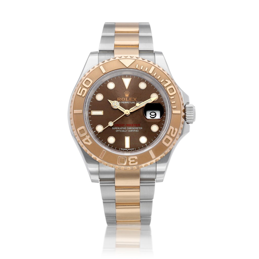 View full screen - View 1 of Lot 8125. Yacht-Master, Reference 116621 | An Everose gold and stainless steel wristwatch with date and bracelet, Circa 2016 | 勞力士 | Yacht-Master 型號116621 | 永恆玫瑰金及精鋼鏈帶腕錶,備日期顯示,約2016年製.