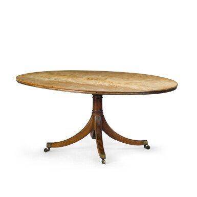View full screen - View 1 of Lot 87. A Regency mahogany oval breakfast table, early 19th century.